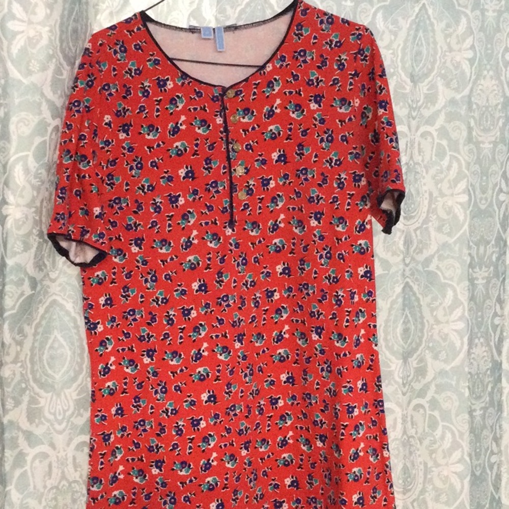 Draper James Red Floral Dress